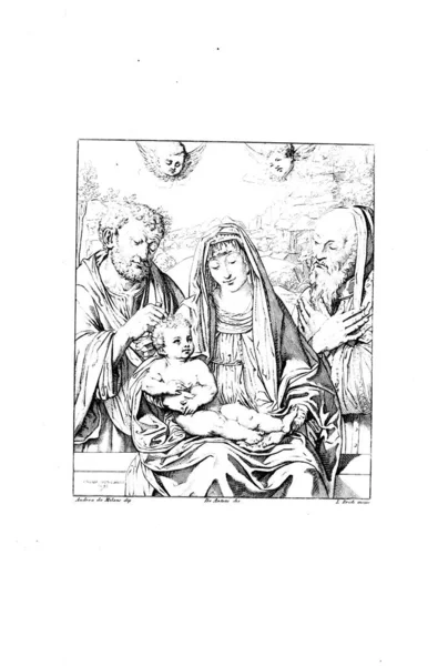 Ilustración Cristiana Imagen Antigua — Foto de Stock