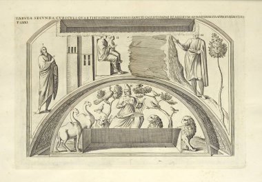  Hıristiyan illüstrasyon. Eski görüntü