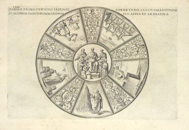  Hıristiyan illüstrasyon. Eski görüntü