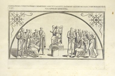  Hıristiyan illüstrasyon. Eski görüntü