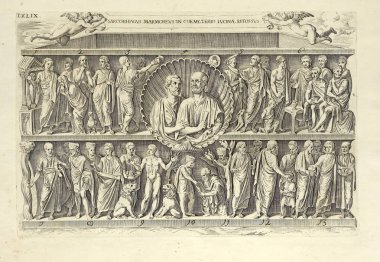  Hıristiyan illüstrasyon. Eski görüntü