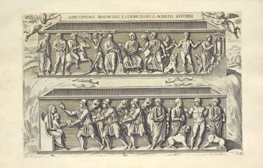 Hıristiyan illüstrasyon. Eski görüntü