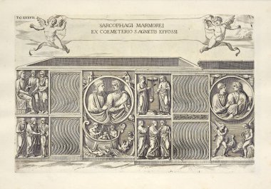 Hıristiyan illüstrasyon. Eski görüntü