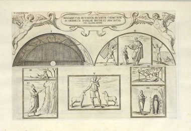 Hıristiyan illüstrasyon. Eski görüntü