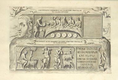 Hıristiyan illüstrasyon. Eski görüntü