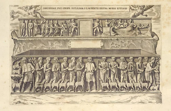 Hıristiyan illüstrasyon. Eski görüntü