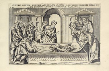 Hıristiyan illüstrasyon. Eski görüntü