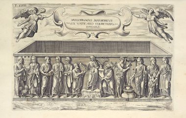 Hıristiyan illüstrasyon. Eski görüntü