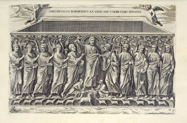 Hıristiyan illüstrasyon. Eski görüntü