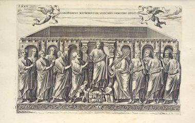 Hıristiyan illüstrasyon. Eski görüntü