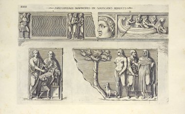 Hıristiyan illüstrasyon. Eski görüntü