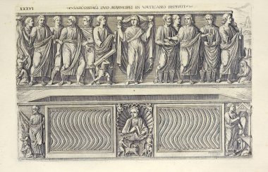 Hıristiyan illüstrasyon. Eski görüntü