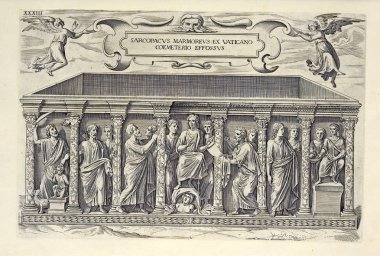 Hıristiyan illüstrasyon. Eski görüntü