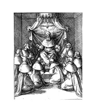 Hıristiyan illüstrasyon. Eski görüntü