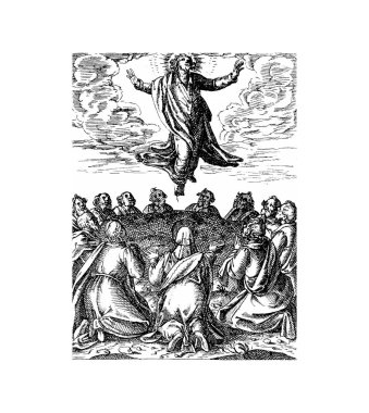 Hıristiyan illüstrasyon. Eski görüntü