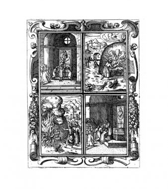 Hıristiyan illüstrasyon. Eski görüntü