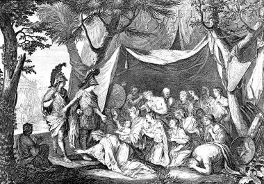 Hıristiyan illüstrasyon. Eski görüntü