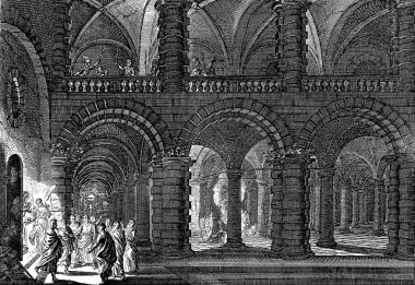 Hıristiyan illüstrasyon. Eski görüntü