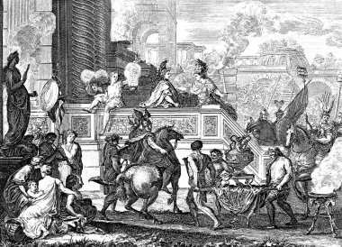 Hıristiyan illüstrasyon. Eski görüntü