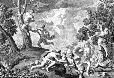 Hıristiyan illüstrasyon. Eski görüntü