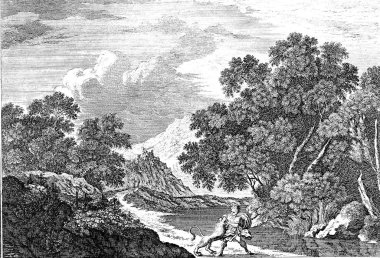 Hıristiyan illüstrasyon. Eski görüntü