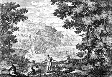 Hıristiyan illüstrasyon. Eski görüntü