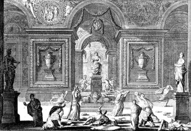 Hıristiyan illüstrasyon. Eski görüntü