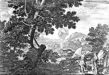 Hıristiyan illüstrasyon. Eski görüntü