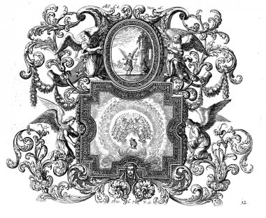 Hıristiyan illüstrasyon. Eski görüntü