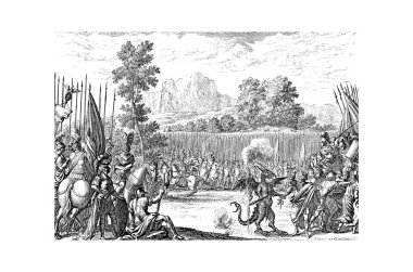 Hıristiyan illüstrasyon. Eski görüntü