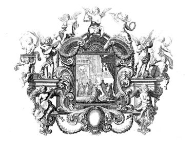 Hıristiyan illüstrasyon. Eski görüntü