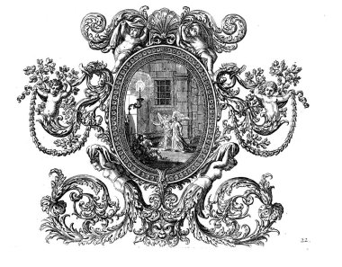 Hıristiyan illüstrasyon. Eski görüntü