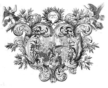 Hıristiyan illüstrasyon. Eski görüntü