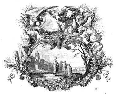 Hıristiyan illüstrasyon. Eski görüntü