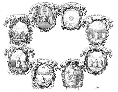 Hıristiyan illüstrasyon. Eski görüntü