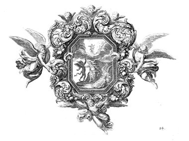 Hıristiyan illüstrasyon. Eski görüntü