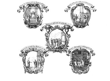 Hıristiyan illüstrasyon. Eski görüntü