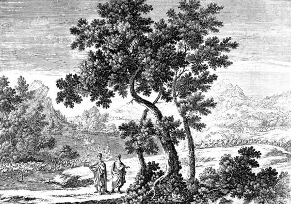 Hıristiyan illüstrasyon. Eski görüntü