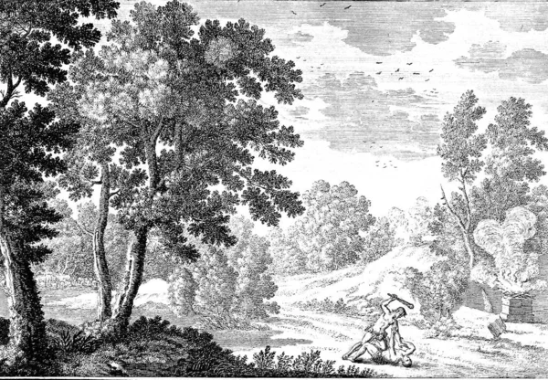 Hıristiyan illüstrasyon. Eski görüntü