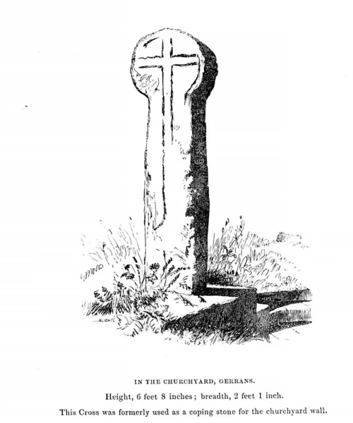 Cross Monument Image Rétro Ancienne — Photo