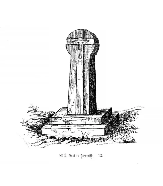 크로스 기념물 복고풍과 오래된 이미지 — 스톡 사진