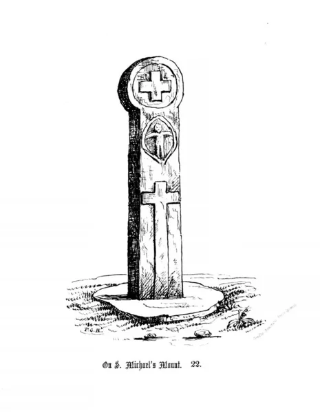 Cross Monument Retro Old Image — Stock Photo, Image