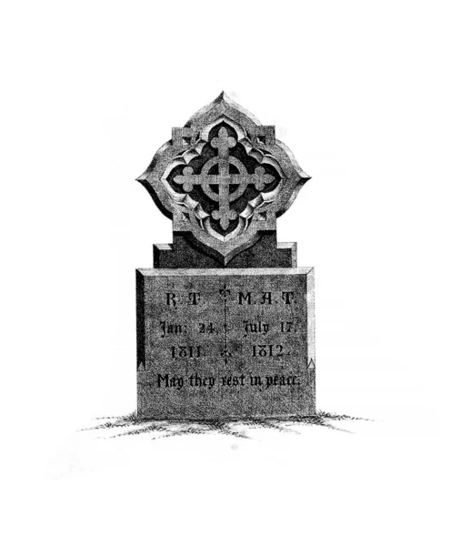 Cross Monument Retro Old Image — Stock Photo, Image