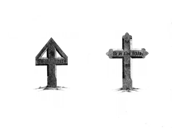 Krzyż Pomnik Retro Stary Obraz — Zdjęcie stockowe