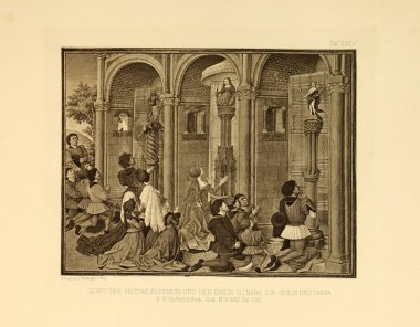 Hıristiyan illüstrasyon. Eski görüntü