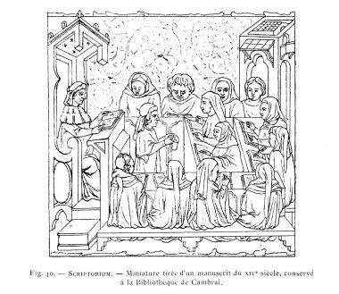 Hıristiyan illüstrasyon. Eski görüntü