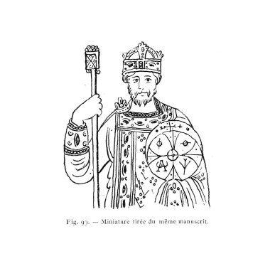 Hıristiyan illüstrasyon. Eski görüntü