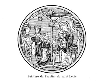 Hıristiyan illüstrasyon. Eski görüntü