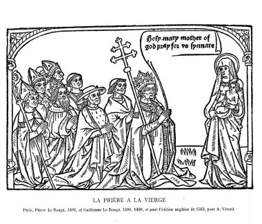 Hıristiyan illüstrasyon. Eski görüntü