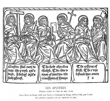 Hıristiyan illüstrasyon. Eski görüntü